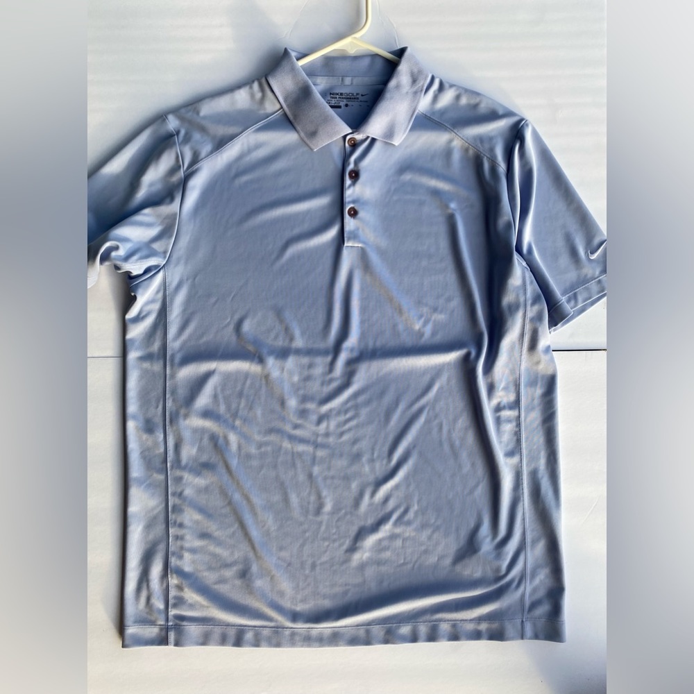 Men’s Light Blue Nike Polo XL Golf Tour Performance